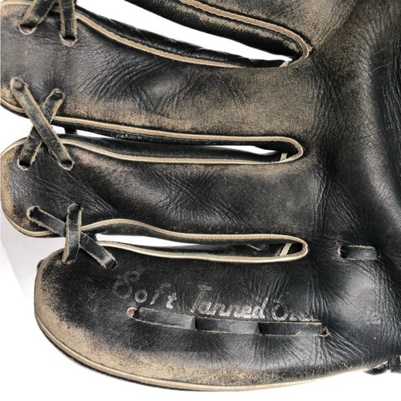 Vintage Cooper Black Leather Baseball Glove LHT - Picture 5 of 8